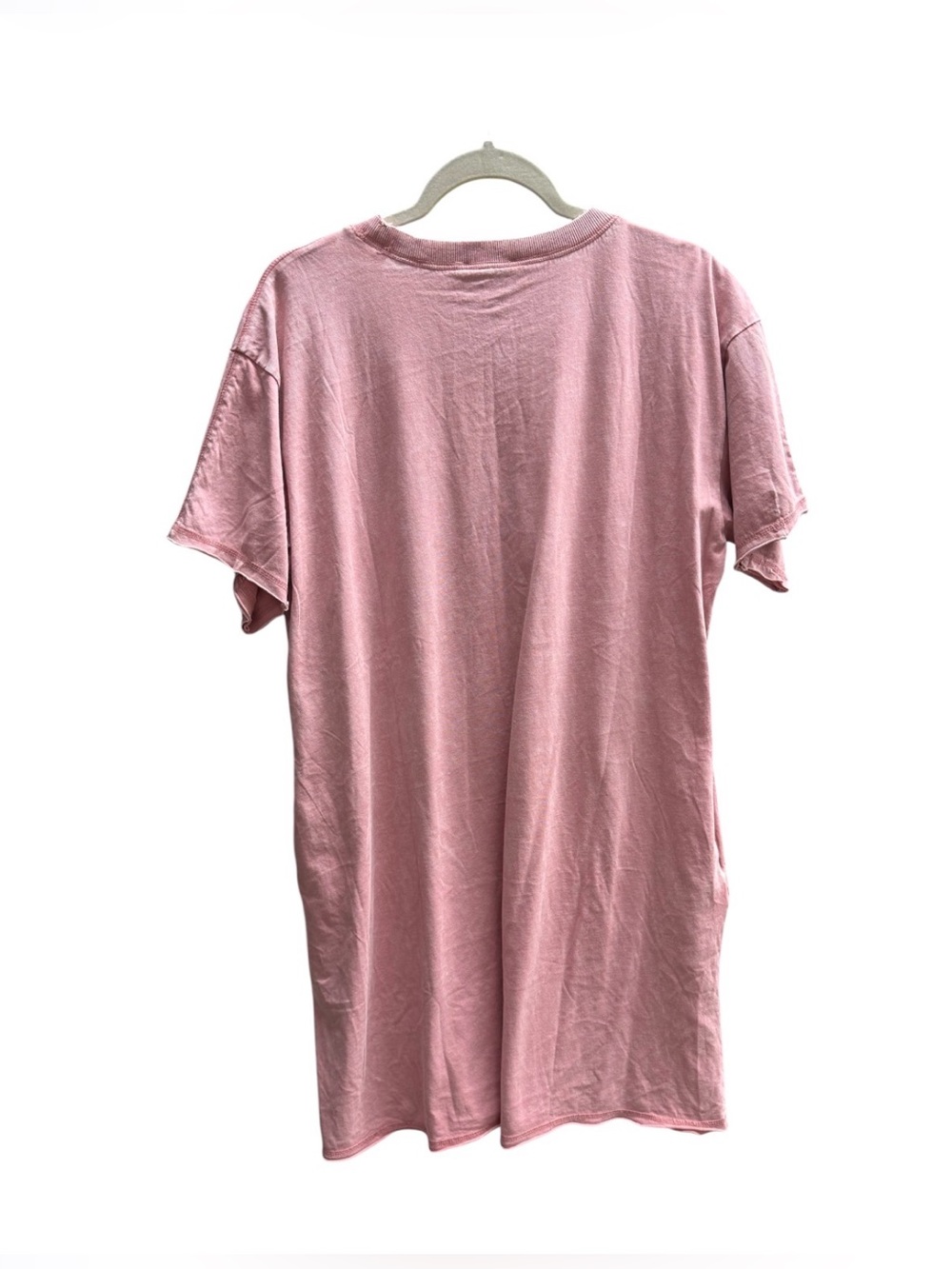 Easel Pink Patchwork Peace Sign T-Shirt Dress Size M - Picture 4 of 6